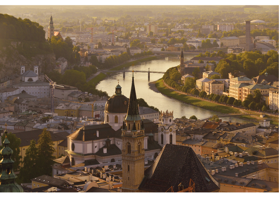 Salzburg Innenstadt mit Salzach